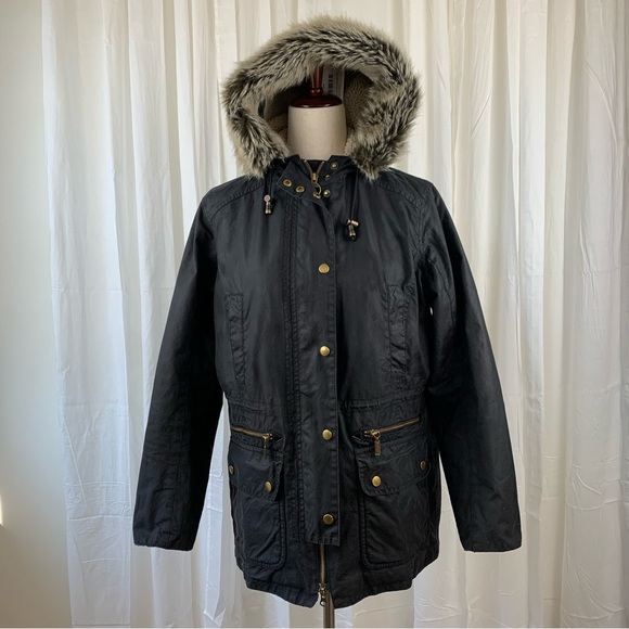 Barbour Jackets & Blazers - Barbour Black Kelsall Jacket Great Condition Just Waxed Women’s Size 10-12